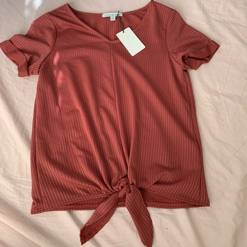 Basic shirt, kinda a dark nude color